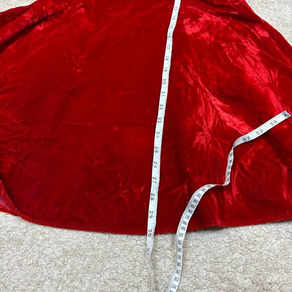 Vintage 80s Jump Apparel Beaded Velvet Halter Dress Women's 7/8 Cherry Girl Mod - Picture 9 of 11